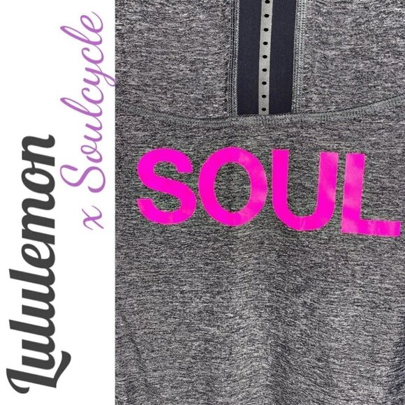 LULULEMON x SOULCYCLE Pace Pusher Long Sleeve SOUL Graphic Stretchy Top Black, 6 - Picture 3 of 8